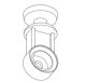 Glider Rotating Slider 100 - White - Goelst 5600, 6300, 6200, 6200-tandem, T300, T250) per 100 4014-10-100