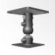Projector Ceiling Mount Column Set - Fixed 165mm Drop - Max 70kg