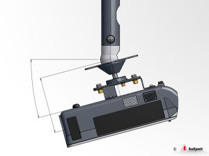 Projector truss mount Quick Release - From 252mm To 1350mm Drop - Max 50kg
