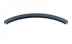 2Way 500mm x 90Deg Curved Track Black (600mm Straight Ends)