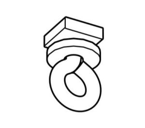 End stop metal with eye 4001-M-N 