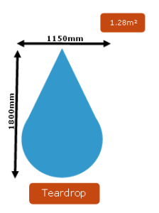 CamStyle Fabric Acoustic Teardrop Cloud Panel 1800 x 1150mm