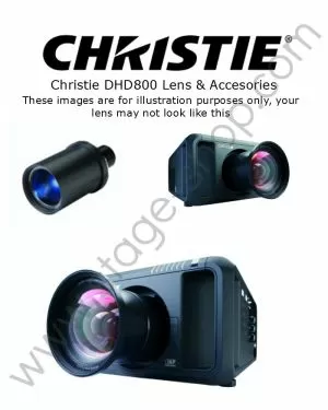 Christie DHD800 Projector (Single Chip DLP) Lens Options