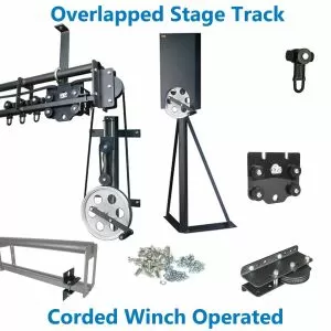 Six Track - 11m Overlapped - Winch Operated Theatre Track Kit