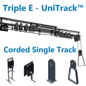 UniTrack - Single Swipe Corded Curtain and Scenery Track Complete Kits