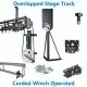 Six Track - 6m Overlapped - Winch Operated Theatre Track Kit