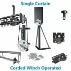 Six Track - 9m Single Curtain - Winch Operated Theatre Track Kit